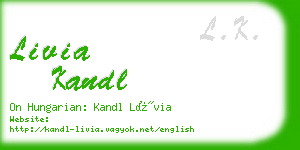 livia kandl business card